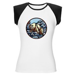 Polar Bear Women's Cap Sleeve T-Shirt Art Design